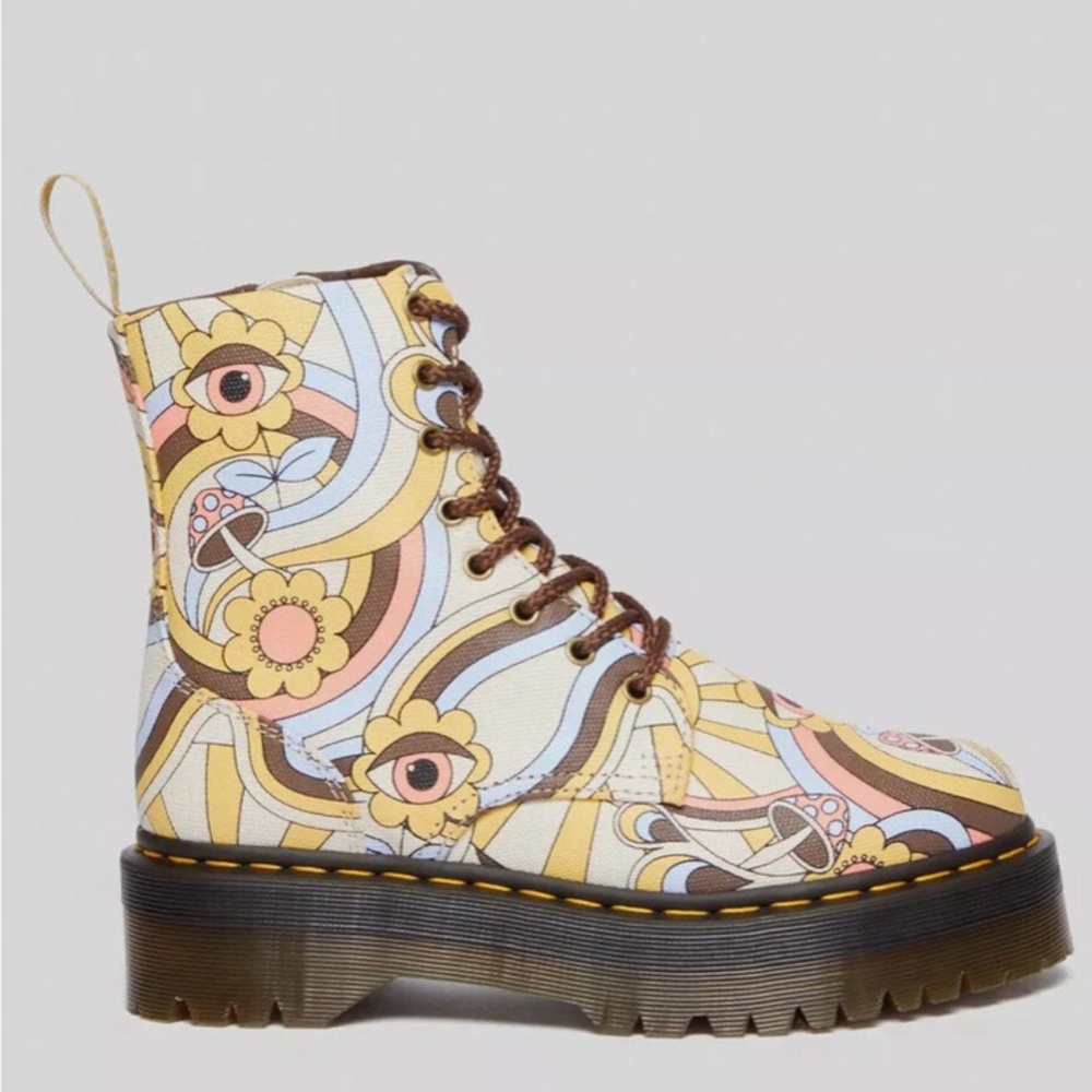 Dr. Marten’s Vegan Jadon Boot Retro Canvas Platform